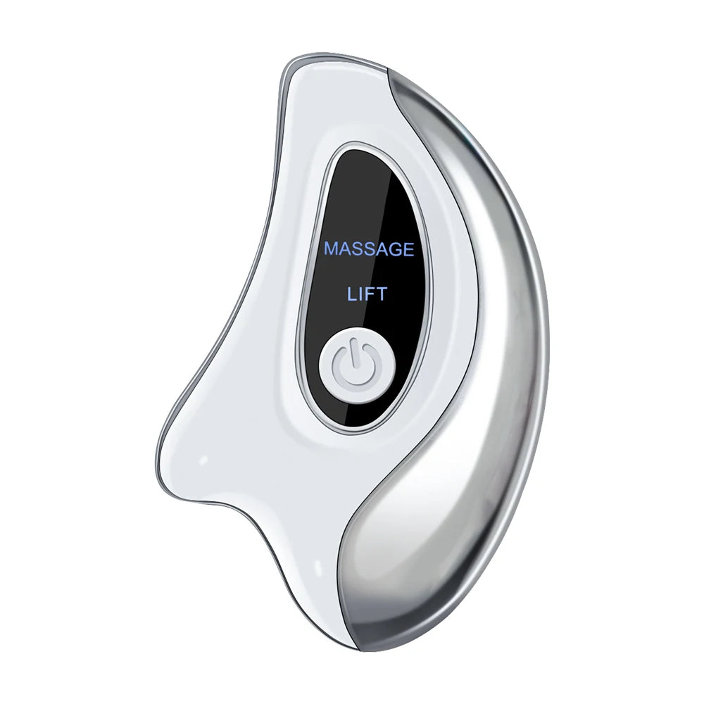 Gua Sha Électrique Visage — Lifting, Luminothérapie LED & Vibrations 45Hz
